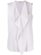 Diane Von Furstenberg Drape Sleeveless Blouse - Purple