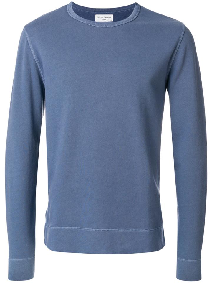 Officine Generale Long Sleeve Sweatshirt - Blue