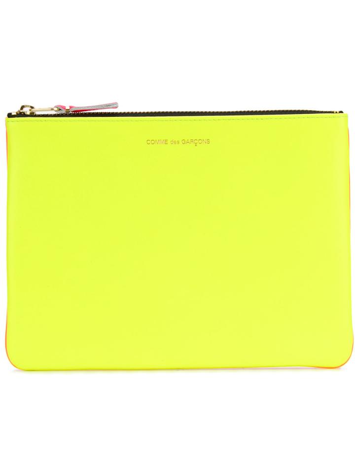 Comme Des Garçons Wallet Zip Top Pouch - Yellow & Orange