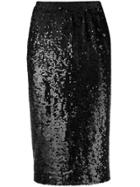 P.a.r.o.s.h. Sequin Embellished Pencil Skirt - Black