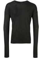 Isabel Benenato Off-centre Henley Jumper, Men's, Size: Medium, Black, Modal/virgin Wool