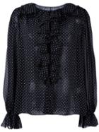 Dolce & Gabbana - Polka Dot Blouse - Women - Silk/polyester - 42, Black, Silk/polyester