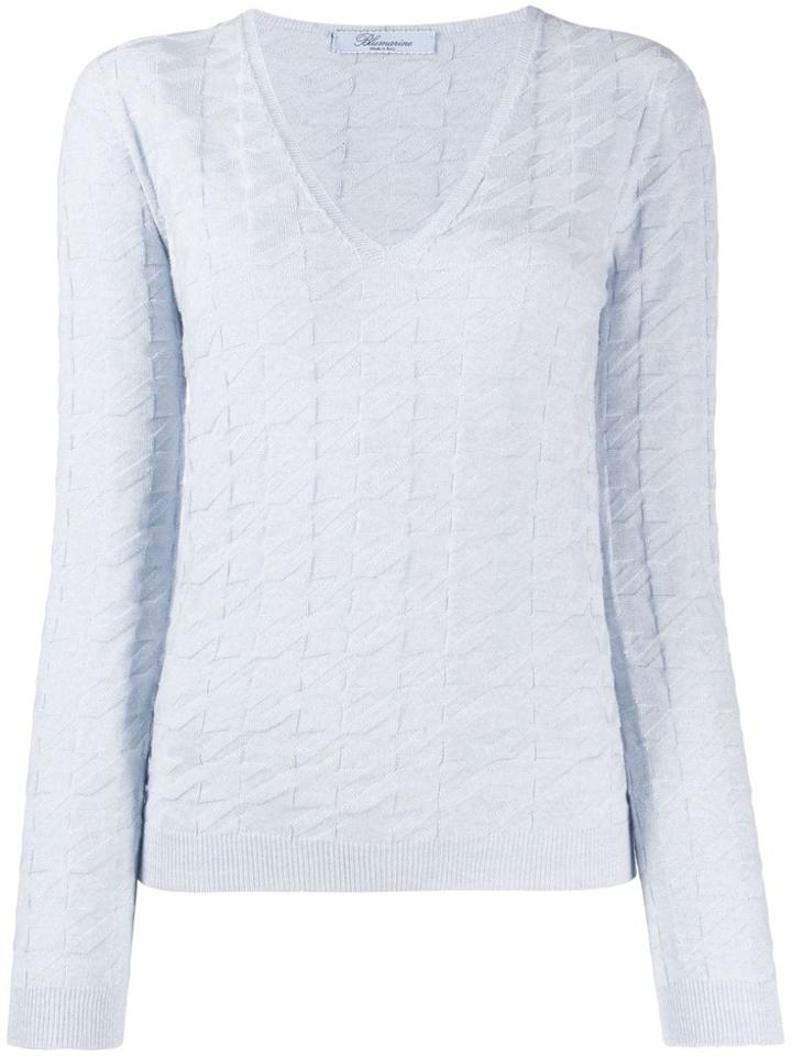 Blumarine Textured Jumper - Blue