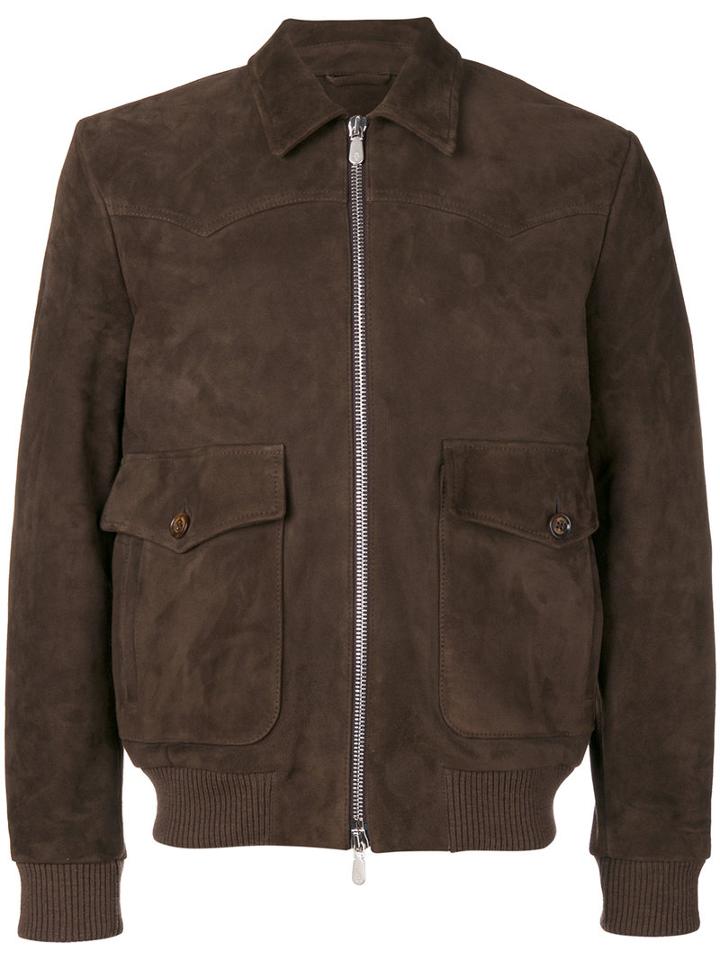 Eleventy - Long Sleeve Jacket - Men - Suede/cupro - 54, Brown, Suede/cupro