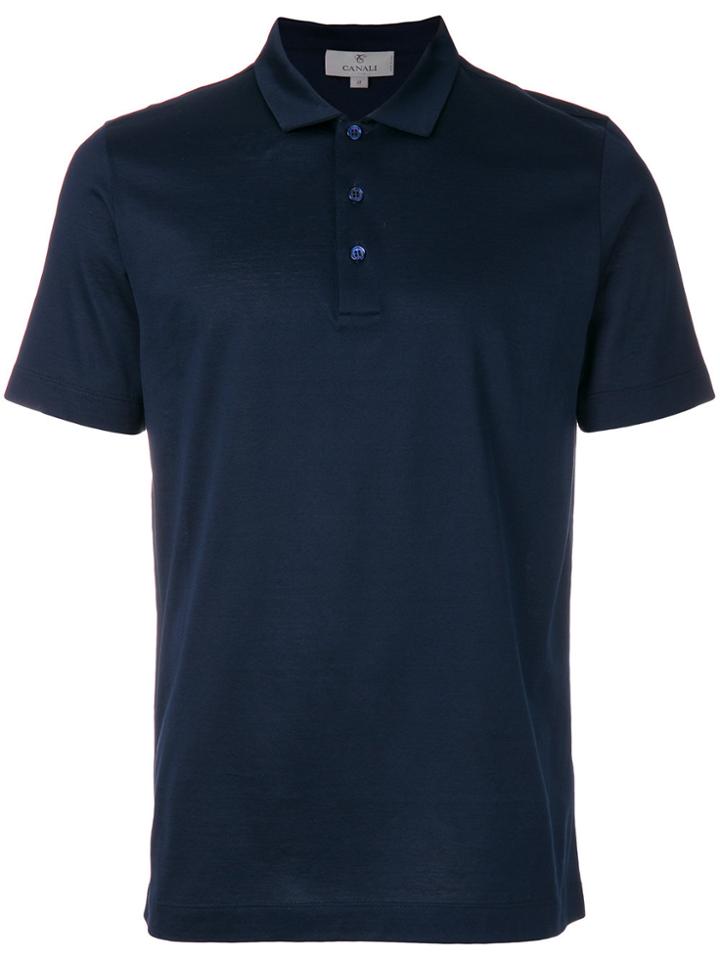Canali Short Sleeve Polo Shirt - Blue