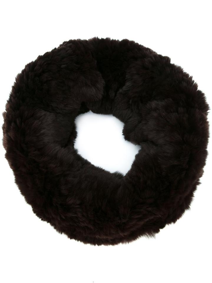 Yves Salomon Fur Snood, Women's, Brown, Rabbit Fur
