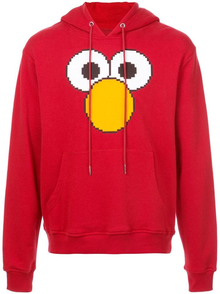 Mostly Heard Rarely Seen 8-bit Tickle Print Hoodie - Red