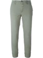 Closed Cropped Chino Pants, Women's, Size: 30, Green, Cotton/spandex/elastane