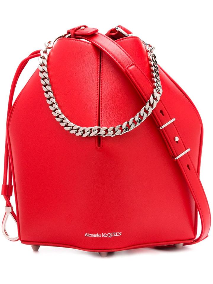 Alexander Mcqueen The Bucket Bag - Red