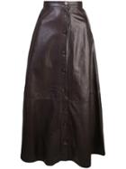 Adam Lippes Button-through Midi Skirt - Brown