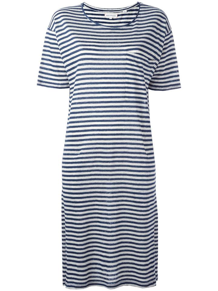 Chinti And Parker Breton Stripe Jersey Dress, Women's, Size: Small, White, Cotton