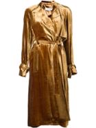 A.l.c. Belted Mid Coat, Women's, Size: 4, Yellow/orange, Viscose/silk