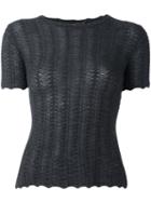 Ermanno Scervino 'alumn' Knitted Top, Women's, Size: 40, Grey, Virgin Wool