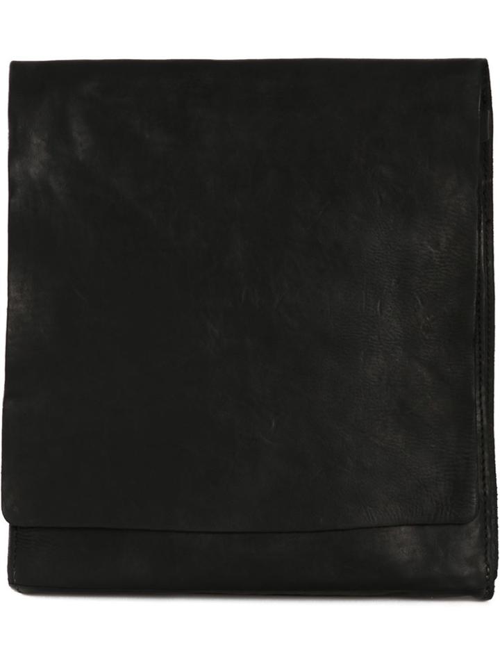 Guidi Leather Messenger Bag - Black