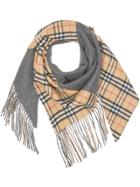 Burberry The Burberry Bandana In Vintage Check Cashmere - Grey