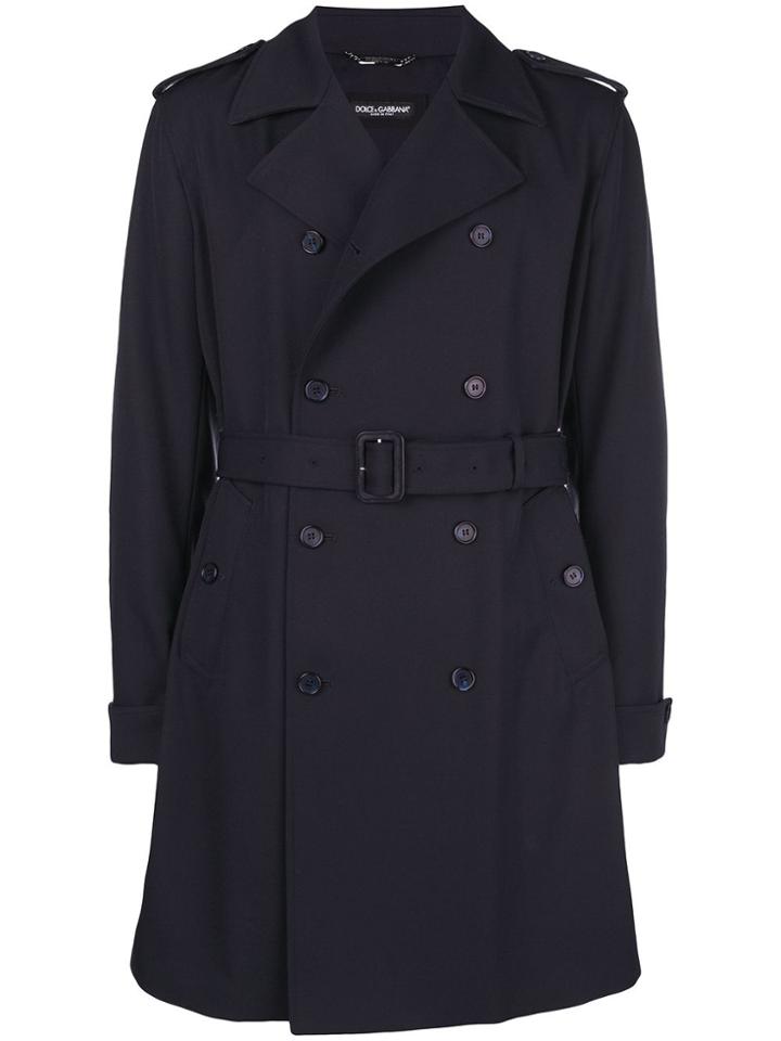 Dolce & Gabbana Double-breasted Coat - Blue