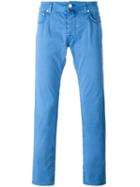 Jacob Cohen Slim-fit Trousers, Men's, Size: 31, Blue, Cotton/spandex/elastane