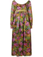 William Vintage Long-sleeve Flared Dress - Pink & Purple