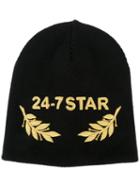 Dsquared2 24-7 Star Logo Beanie, Men's, Black, Wool