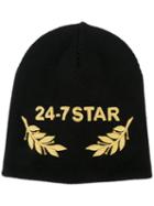 Dsquared2 24-7 Star Logo Beanie, Men's, Black, Wool