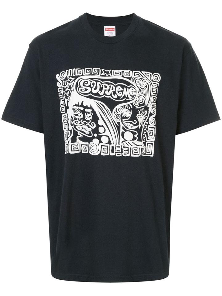 Supreme Graphic Print T-shirt - Blue