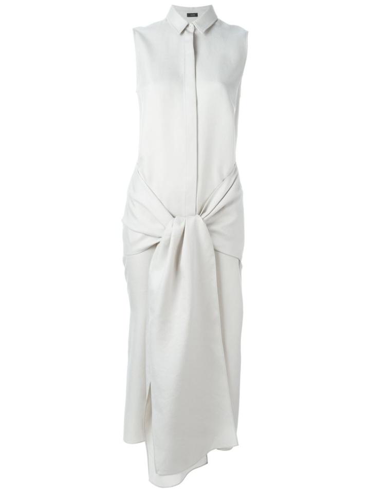 Joseph Sleeveless Shirt Dress, Women's, Size: 42, Nude/neutrals, Triacetate/polyester