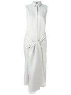 Joseph Sleeveless Shirt Dress, Women's, Size: 42, Nude/neutrals, Triacetate/polyester