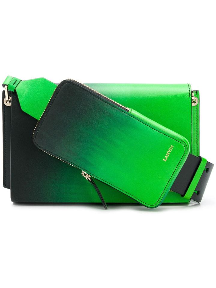 Lanvin Lanvin Lwbgfe02krioh18 1040 Black Green Leather/fur/exotic