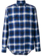 Eleventy Checked Shirt - Blue