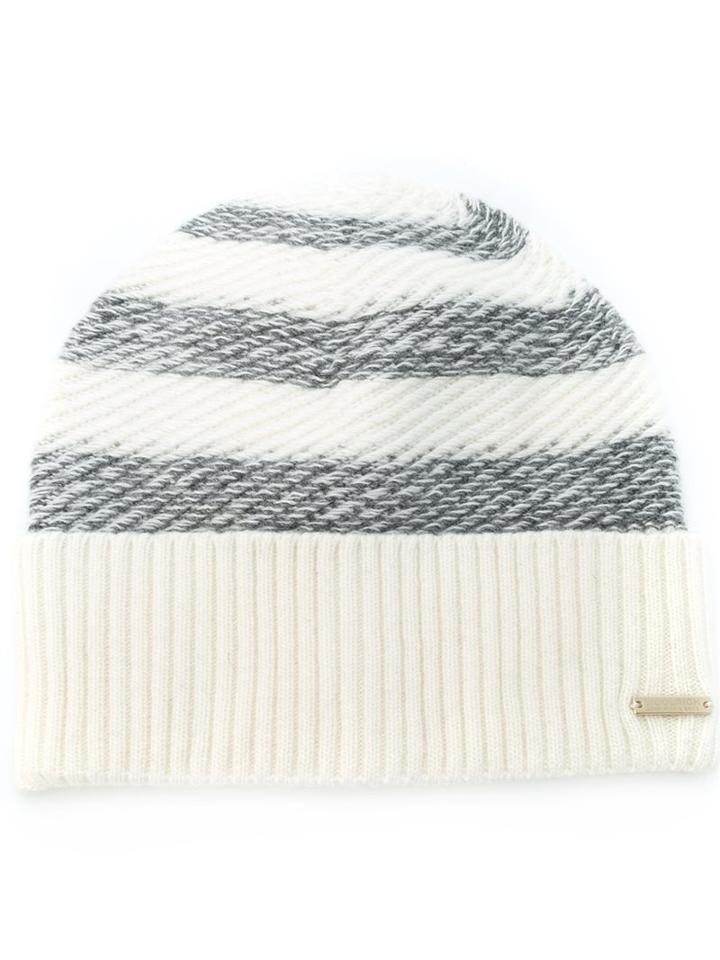Woolrich Striped Beanie, Women's, Size: Small, Nude/neutrals, Polyamide/modal/cashmere/wool