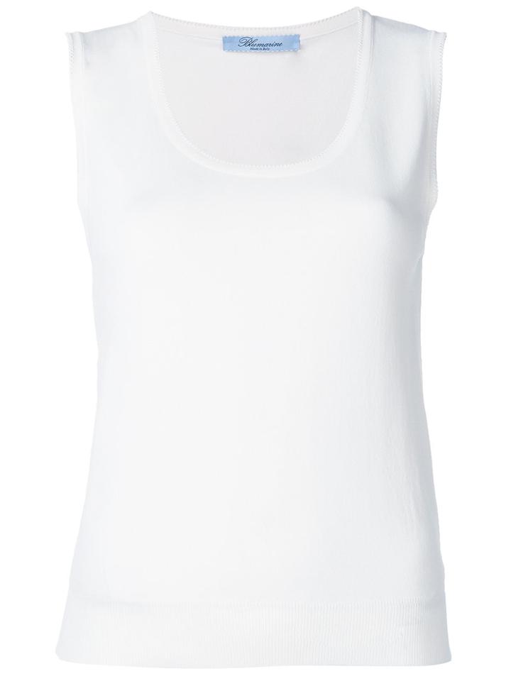 Blumarine Sleeveless Top, Women's, Size: 42, White, Polyamide/viscose