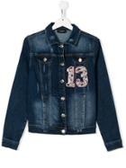 My Brand Kids Teen Embellished Denim Jacket - Blue