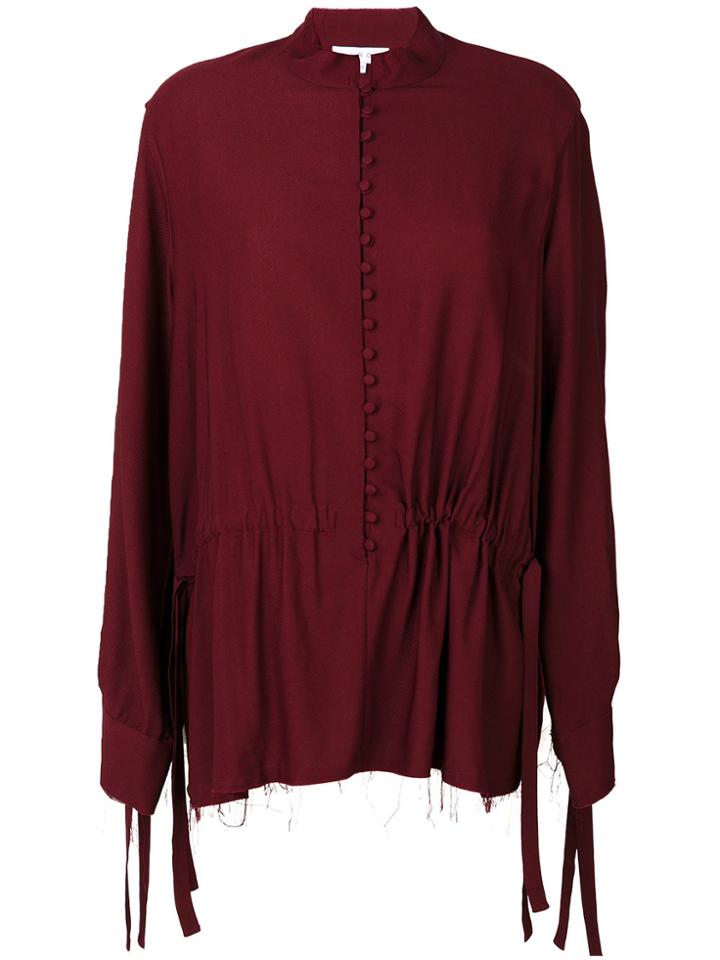Iro Gathered Waist Blouse - Brown