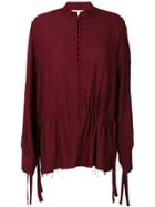 Iro Gathered Waist Blouse - Brown