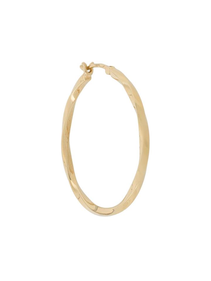 Maria Black Medium Hoop Earring - Metallic