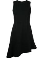 Loveless - Sleeveless Asymmetric Dress - Women - Cotton/nylon/polyurethane - 36, Black, Cotton/nylon/polyurethane