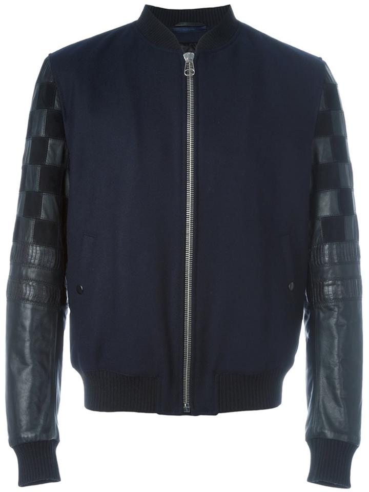 Lanvin Varsity Style Bomber Jacket - Blue