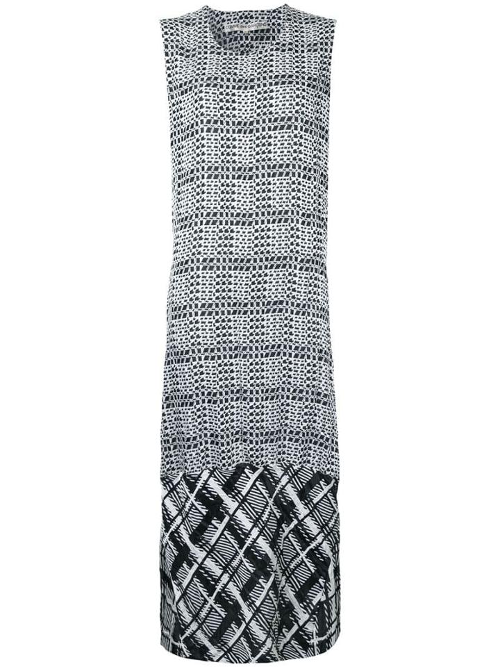 Comme Des Garçons Pre-owned Check Panel Dress - Black