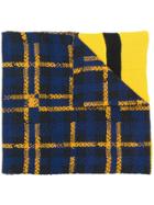 Henrik Vibskov Messy Match Check Scarf - Blue