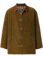 Burberry Vintage Corduroy Quilted Style Coat - Green