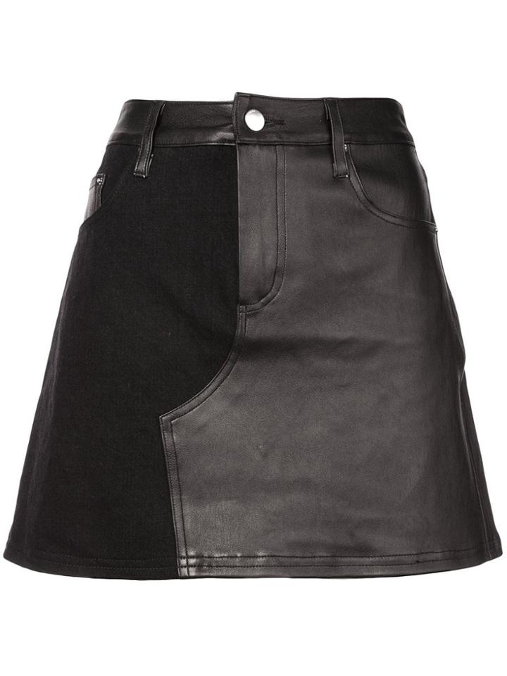 Amiri Contrast Mini Skirt - Black