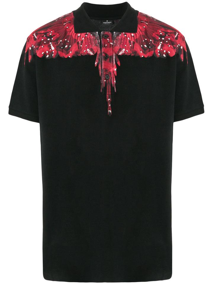 Marcelo Burlon County Of Milan Wings Polo Shirt - Black
