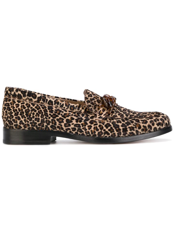Ps By Paul Smith Leopard Print Loafers - Brown