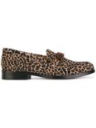 Ps By Paul Smith Leopard Print Loafers - Brown