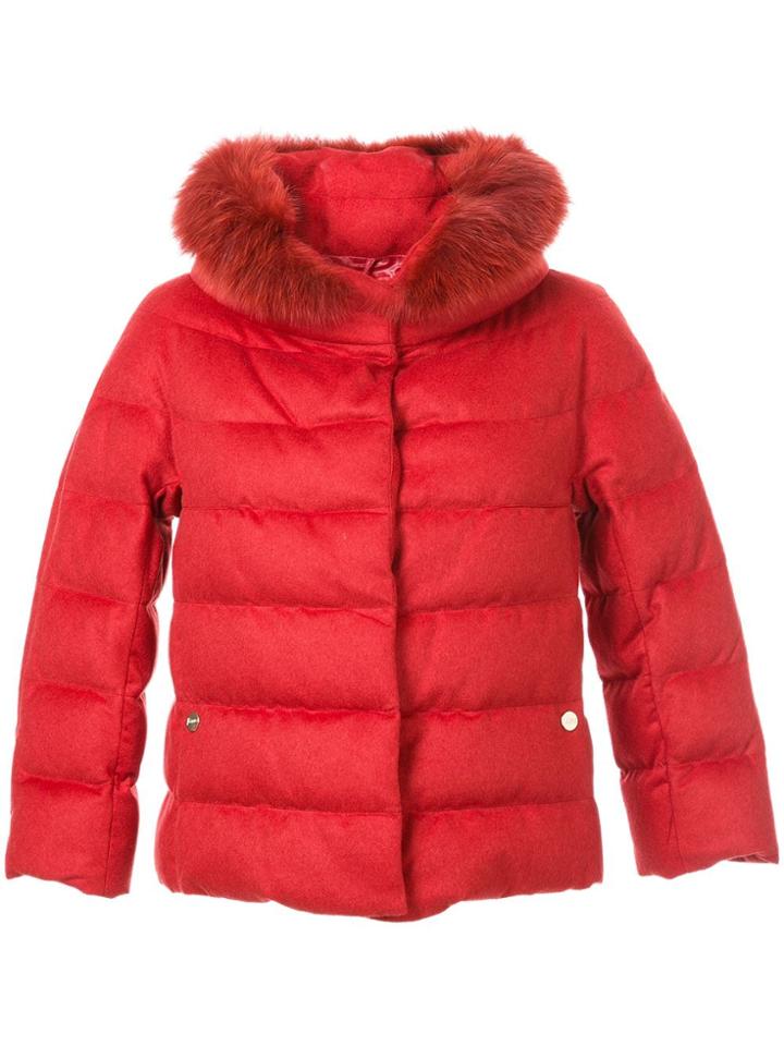 Herno Detachable Trim Puffer Jacket - Red