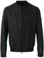 Fendi Embroidered Bomber Jacket, Men's, Size: 50, Black, Cotton