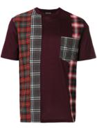 Lanvin Patchwork Checked T-shirt - Red