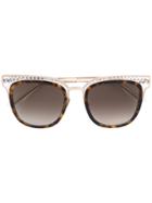 Bottega Veneta Eyewear Oversized Square Shaped Sunglasses - Brown