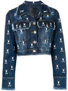 Philipp Plein X Playboy Logo Denim Jacket - Blue