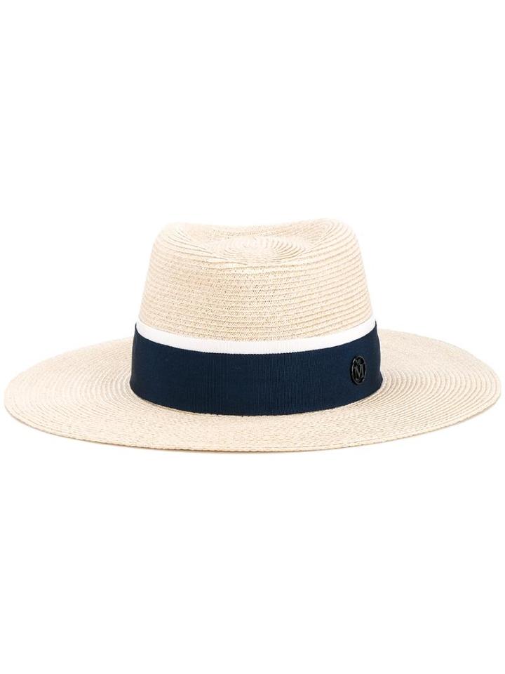 Maison Michel 'charles' Straw Hat, Women's, Size: Small, Nude/neutrals, Straw